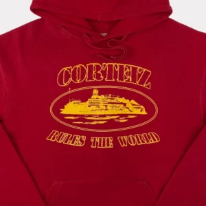 Corteiz OG Alcatraz Hoodie In Red